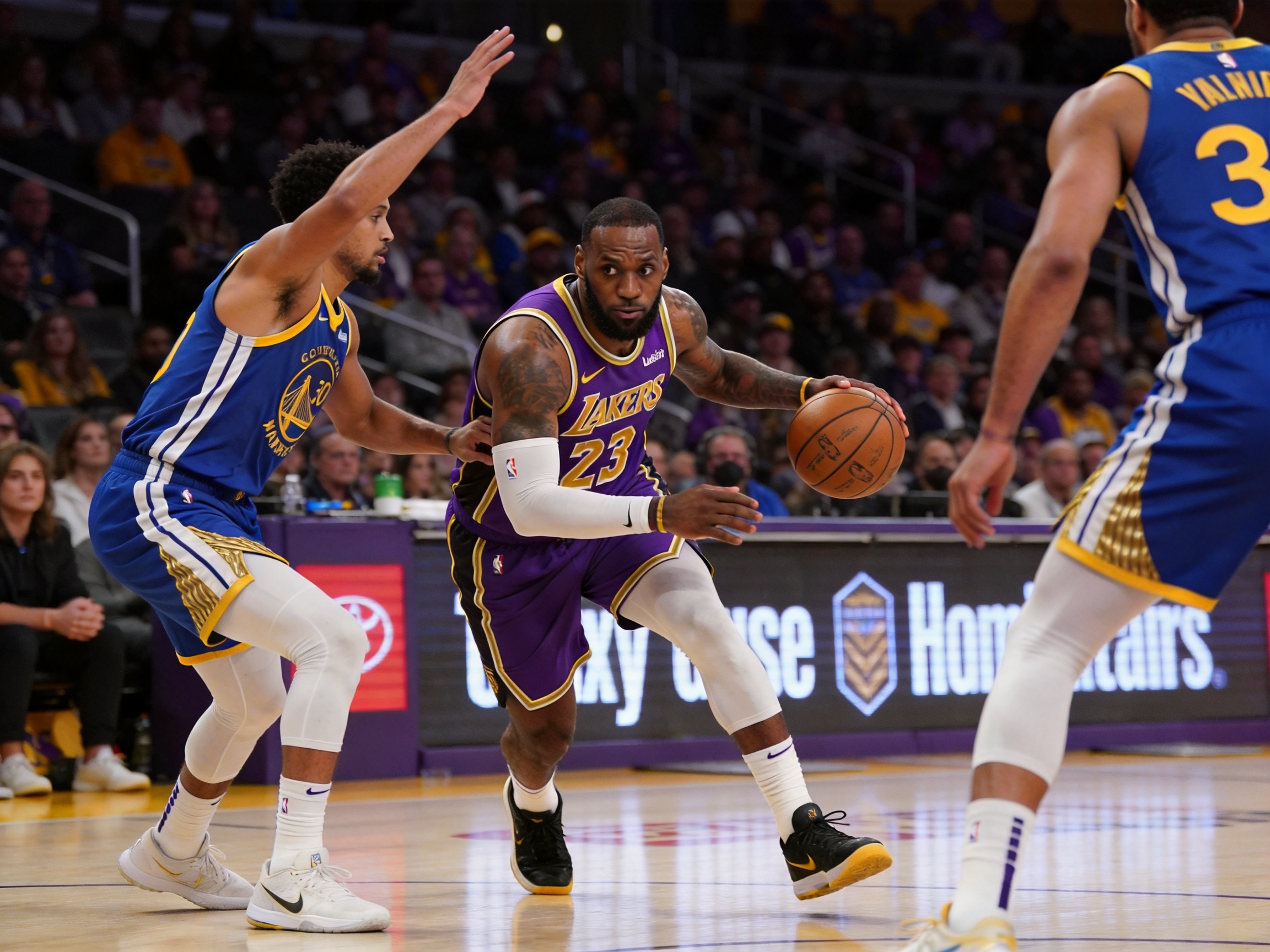NBA湖人vs勇士精彩集锦配图